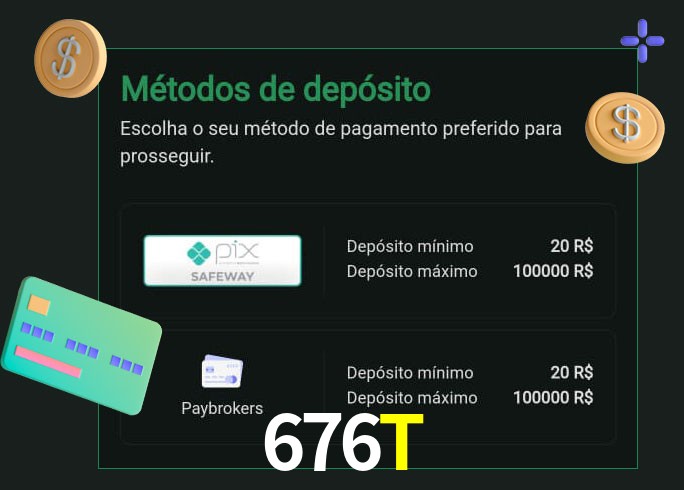O cassino 676T oferece uma grande variedade de métodos de pagamento
